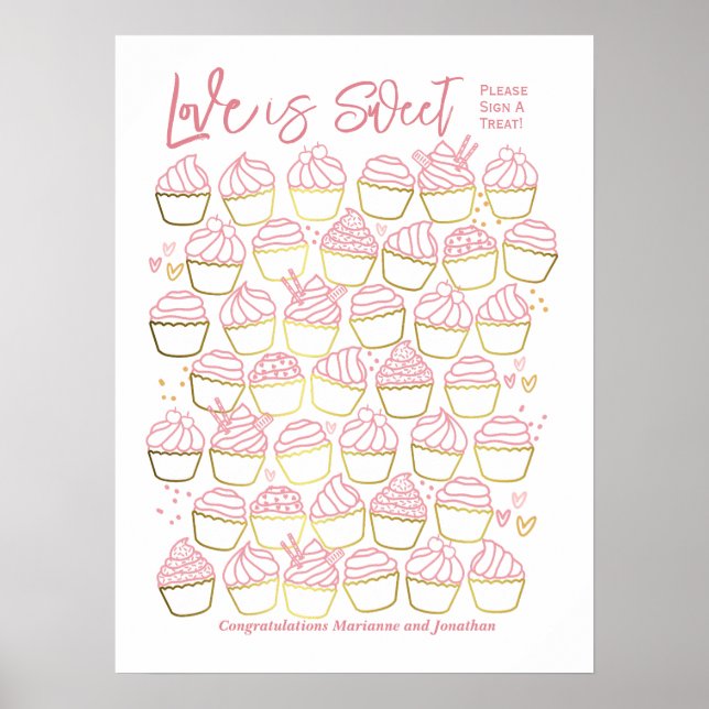 Liebe ist Sweet Brautparty Verlobung Gästebuch (Vorne)