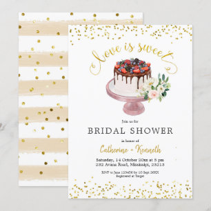 Liebe ist Sweet Cake Bridal Dusche Einladung
