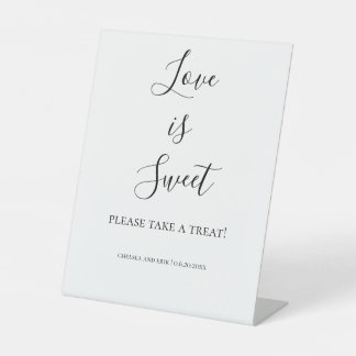 Liebe ist Sweet Dessert Tischschild Sockelschild