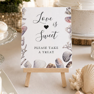Liebe ist Sweet Dessert Wasserfarbe Weißes Meer Mu Poster