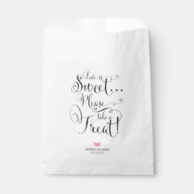 Liebe ist Sweet Fevor Bag Geschenktütchen (Vorderseite)