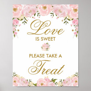 Liebe ist Sweet Gastgeschenk Hochzeit Signaturdusc Poster