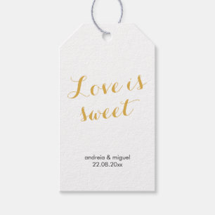 Liebe ist Sweet Gastgeschenk Hochzeit Tag Script G Geschenkanhänger