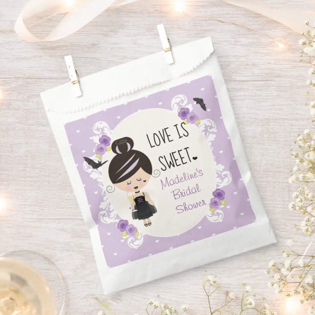 Liebe ist Sweet Gothic Brautparty Favoriten Geschenktütchen (Ausgeschnitten)