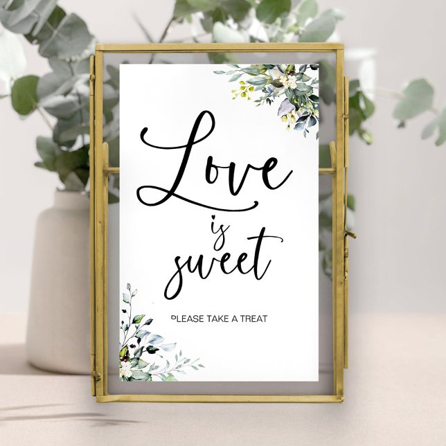 Liebe ist Sweet Greenery Brautparty Signatur Poster (Von Creator hochgeladen)