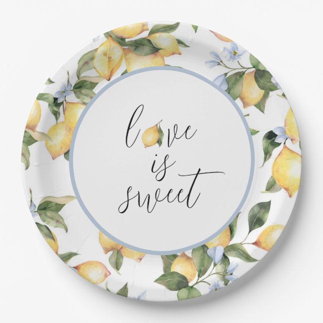Liebe ist Sweet Lemon Paper Teller (Vorderseite)