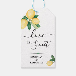 Liebe ist Sweet Lemons Wedding Candy Gunst Geschenkanhänger