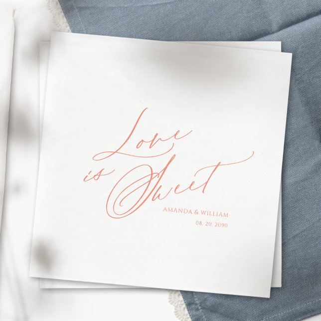 Liebe ist Sweet Napkin - Elegante Hochzeit Serviette (Von Creator hochgeladen)