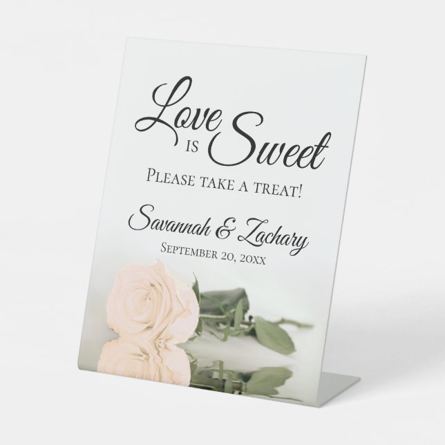 Liebe ist Sweet Nehmen Sie eine Leckerei Dusty Pal Sockelschild (Vorderseite)
