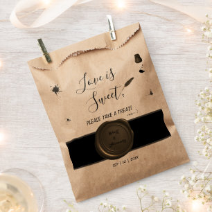 Liebe ist Sweet Pen & Inkwell Wedding Leckerei Geschenktütchen