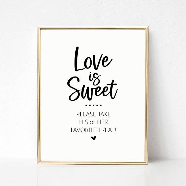 Liebe ist Sweet Sich und ihre Süßigkeiten Bar Sign Poster (Von Creator hochgeladen)