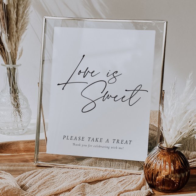 Liebe ist Sweet Sign Modern Brautparty Poster (Von Creator hochgeladen)