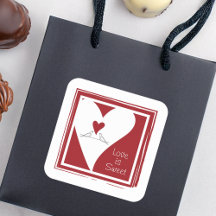 Liebe ist Sweet Simple Modern Love Birds Red Heart