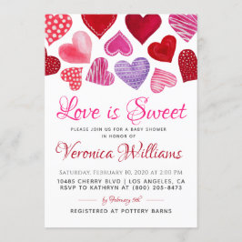 Liebe ist Sweet Valentine's Baby Shower Einladung