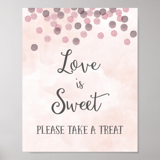 Liebe ist Sweet Wedding Poster Print (Vorne)