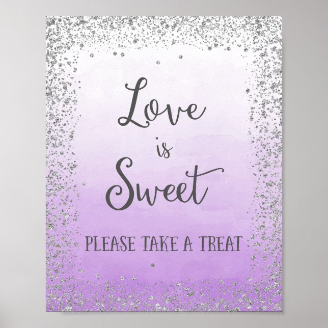 Liebe ist Sweet Wedding Poster Print (Vorne)