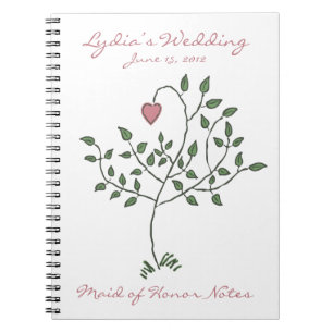 Liebe ist tief verwurzeltes Trauzeugin-Notizbuch Notizblock