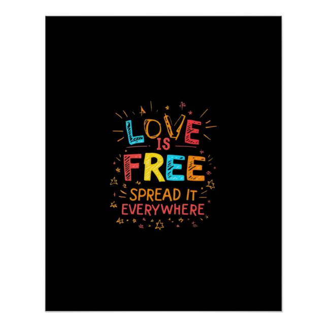 Liebe ist überall kostenlos verbreitet poster (Vorderseite)