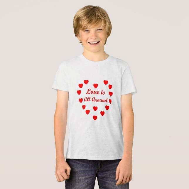 Liebe ist überall Tri-Blend shirt (Vorderseite voll)