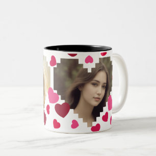 Liebe ist überall zweifarbige tasse