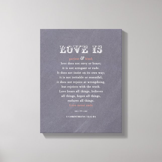 Liebe ist... überzogene Leinwand (Vorderseite)