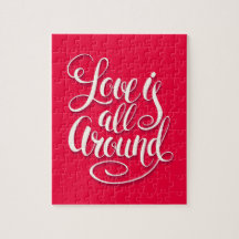 Liebe ist um die Schreibschrift pink herum