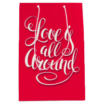 Liebe ist um die Schreibschrift pink herum