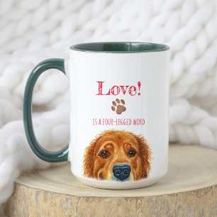Liebe ist vierbeiniges Wort   Kundenspezifischer G Tasse