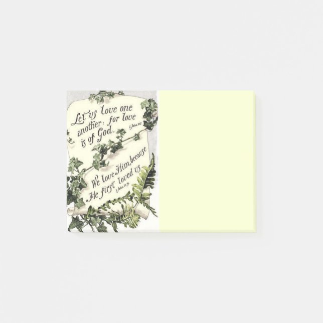 Liebe ist von Gott Post-it Klebezettel (Vorderseite)