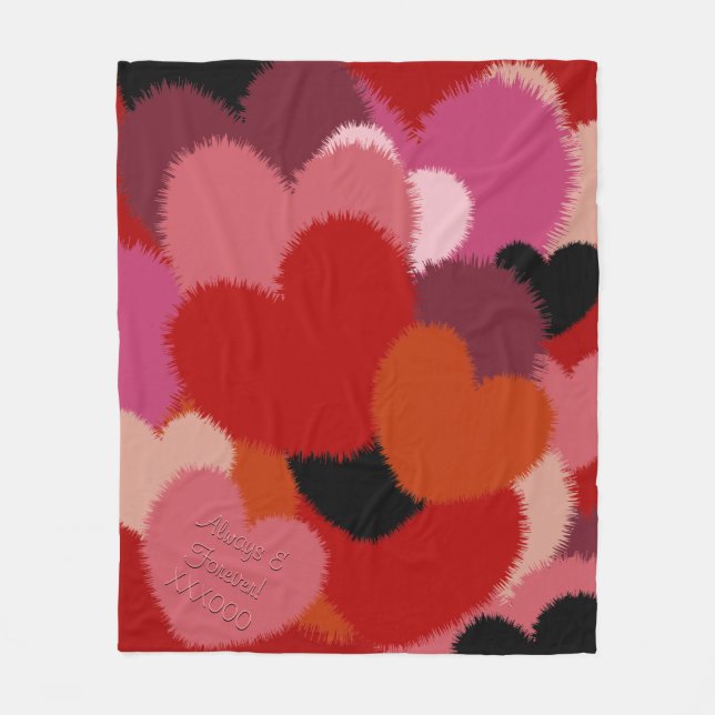Liebe ist warm und schwül (Personalisiert) Fleecedecke (Vorderseite)