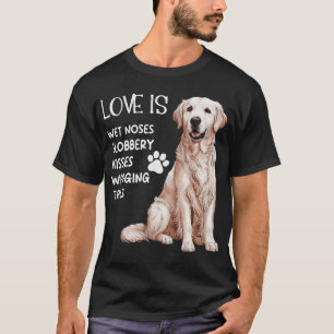 Liebe ist Weiße English Cream Golden Retriever Mam T-Shirt