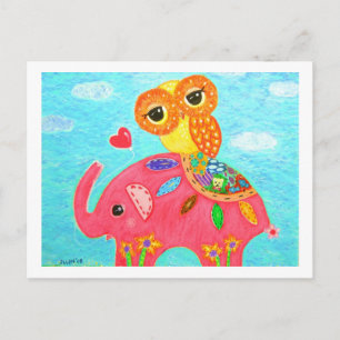 Liebe ist wie ein Elefant Postkarte