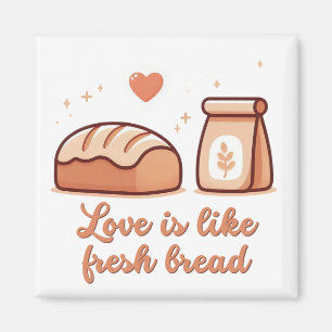 Liebe ist wie frisches Brot Magnet