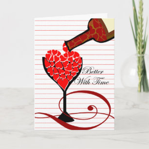 Liebe ist wie Wein, Valentinstag für Ehefrau Karte