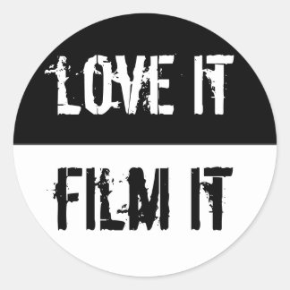 Liebe IT Film Runder Aufkleber