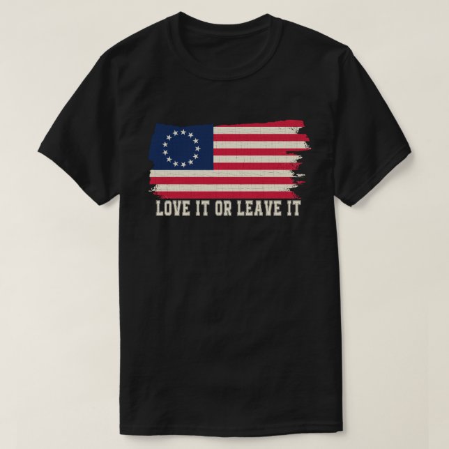 LIEBE IT ODER VERLASS IT-Rush-limbaugh Betsy Ross  T-Shirt (Design vorne)
