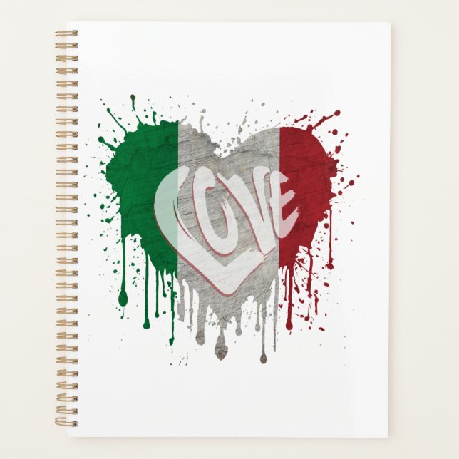 Liebe Italien Flagge Planer (Vorderseite)