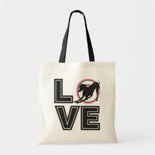 Liebe Italienische Windhunde Black Typografy Silho Tragetasche