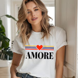 Liebe Italienisches Einfaches Modernes Typografisc Tri-Blend Shirt<br><div class="desc">Liebe Italian Simple Modern Typografy Heart Women's Fashion T - Shirt Top zeigt den Text "Amore" in einer einfachen schwarzen Schrift Typografie mit farbigen Streifen und einer romantischen roten Liebe Herz. Perfekt als Geschenk für sie zum Valentinstag, Geburtstag, Weihnachten, Muttertag, beste Freunde, Schwestern und mehr. Von Evco Studio entworfen www.zazzle.com/store/evcostudio...</div>