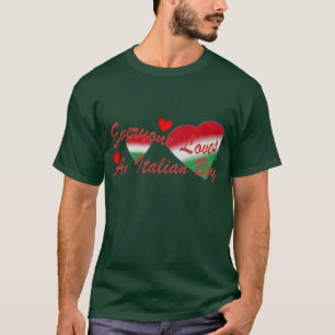Liebe-italienisches Jungen-Rot I T-Shirt