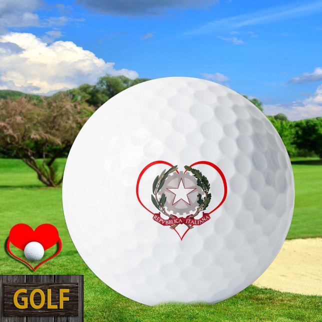 Liebe Italy Golf Balls, italienische Flagge, Herz Golfball (Von Creator hochgeladen)