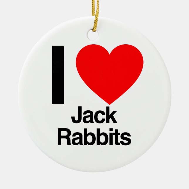 Liebe Jack Kaninchen Keramik Ornament (Vorne)