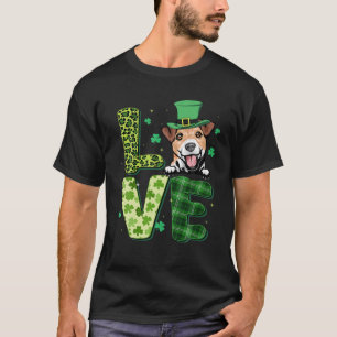 Liebe Jack Russell Terrier Leopard Kleeblatt St Pa T-Shirt
