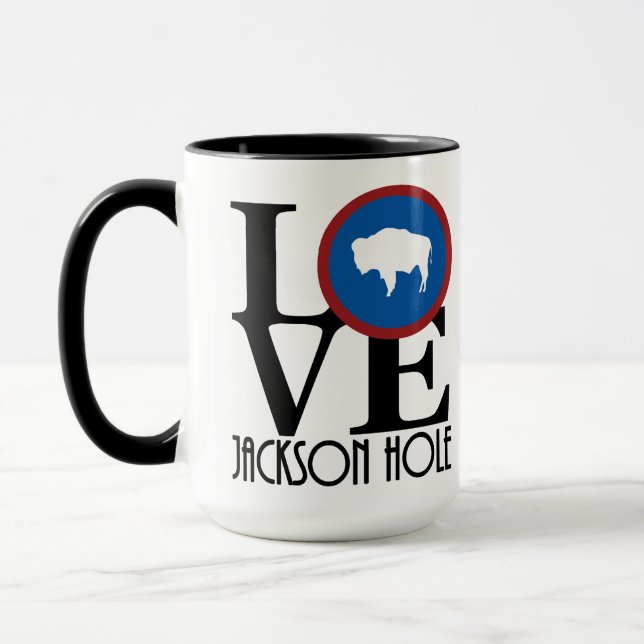 LIEBE Jackson Hole WY 15oz Tasse (Links)