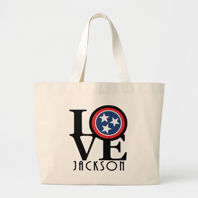 LIEBE Jackson Tennessee Jumbo Stoffbeutel (Vorne)