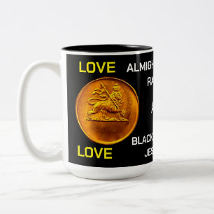 LIEBE JAHOVAH Zwei-Tone-Tasse, 15 oz Zweifarbige Tasse