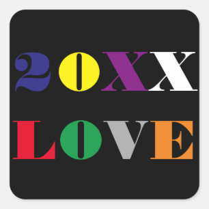 Liebe Jahr - Square Sticker
