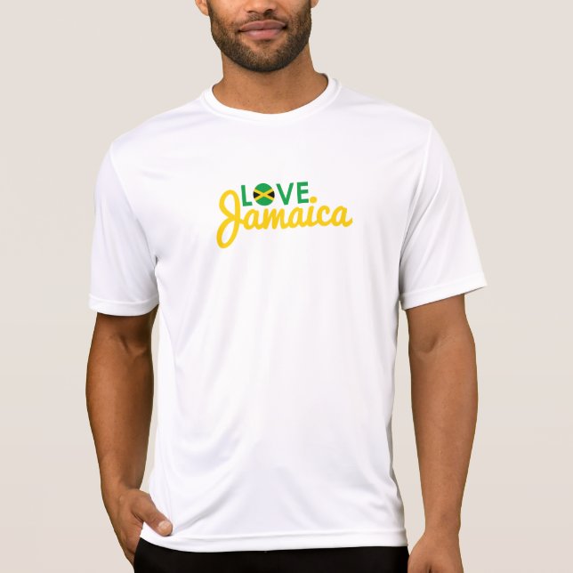 Liebe Jamaica Flag T-Shirt (Vorderseite)