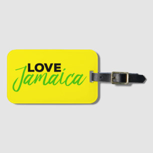 Liebe Jamaica Jamaikanische Flaggenfarben Gepäckanhänger