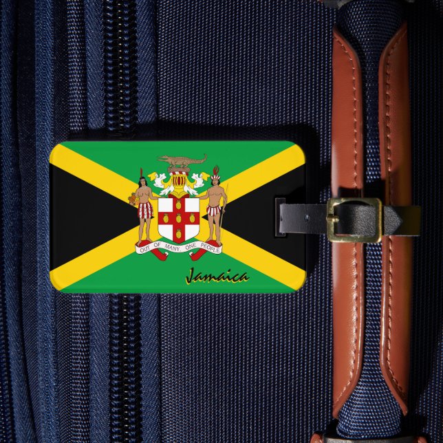 Liebe Jamaika Gepäckmarken, jamaikanische Flagge Gepäckanhänger (Vorderseite Insitu 4)